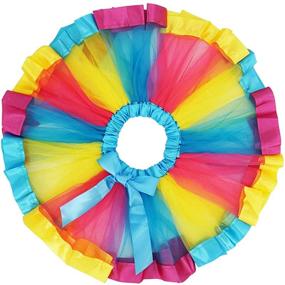 img 2 attached to 🌈 Bingoshine Layered Ballet Rainbow Colorful Girls' Clothing and Skirts: Vibrant Fashion for Your Little Dancer