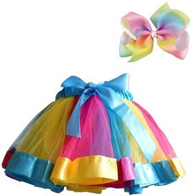 img 3 attached to 🌈 Bingoshine Layered Ballet Rainbow Colorful Girls' Clothing and Skirts: Vibrant Fashion for Your Little Dancer