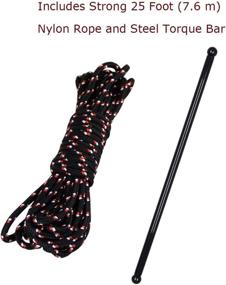 img 2 attached to Zcaukya 8 Piece Ground Anchor Set | 25ft Long Rope Included | 15in Black Metal Anchors | 1/4 inch Diameter