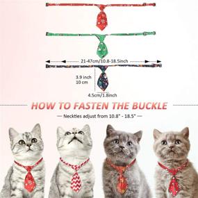 img 3 attached to 🎄 Christmas Dog Neck Ties Set: 20 Pieces of Adjustable Bow Ties for Small and Medium-Sized Pets – Perfect Festival Accessories for Puppy, Dog, and Cat Collars