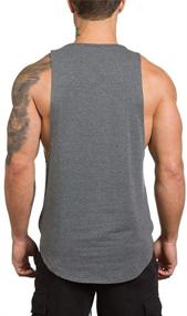 img 3 attached to Sleeveless Workout Bodybuilding Stringers by SZKANI