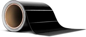 img 1 attached to Vibrant Black Gloss Air-Release Adhesive Vinyl Tape Roll (3" x 20ft)