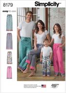 👖 easy-to-sew pajama pants sewing pattern for children, teens, and adults in sizes xs-xl (simplicity 8179) logo