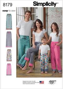 img 4 attached to 👖 Шаблон для пошива пижамных брюк "Easy-to-Sew" для детей, подростков и взрослых, размеры от XS до XL (Simplicity 8179)