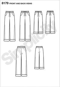 img 2 attached to 👖 Шаблон для пошива пижамных брюк "Easy-to-Sew" для детей, подростков и взрослых, размеры от XS до XL (Simplicity 8179)