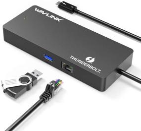 img 2 attached to WAVLINK Thunderbolt 3 Dual DisplayPort Mini Dock - 4K@60Hz Displayport/HDMI Adapter for Dual Monitor Display. Dual DP 1.2, USB 3.0, Gigabit Ethernet. Compatible with MacOS and Windows Laptops.