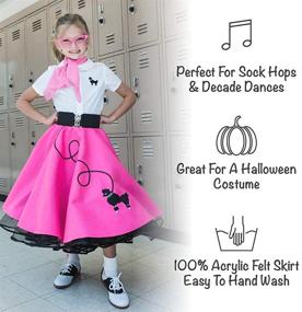 img 1 attached to 👗 Medium Girls' Poodle Skirt – Fashionable Skirt for Girls in Size Medium