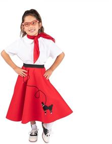 img 3 attached to 👗 Medium Girls' Poodle Skirt – Fashionable Skirt for Girls in Size Medium