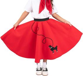 img 2 attached to 👗 Medium Girls' Poodle Skirt – Fashionable Skirt for Girls in Size Medium