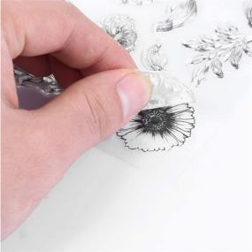 img 2 attached to UCEC 8 Sheets Clear Stamps for Card Making Decoration and DIY Scrapbooking – Vintage Plants and Flowers Silicone Rubber Stamps