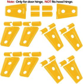 img 1 attached to 🚪 LAIKOU Накладки на петли дверей 10 шт. для 2007-2018 года Jeep Wrangler JK - Улучшенные наружные аксессуары (Жёлтые)