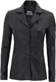 img 4 attached to Blingsoul Leather Blazer 1304944 Bitonto Women's Clothing