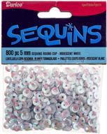 🌟 800-pack of 5mm white iridescent cupped sequins logo