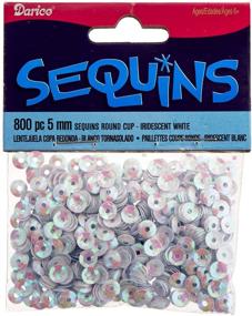 img 1 attached to 🌟 800-Pack of 5mm White Iridescent Cupped Sequins