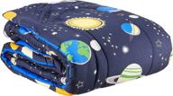 waverly space adventure reversible comforter set - modern graphic twin size in multicolor logo