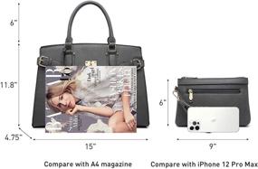 img 2 attached to Stylish Women's Medium Handbags: Fashionable Purses, Shoulder Hobo, Top 👜 Handle Satchel, Tote - Complete with Wallet Wristlet - Ideal for Work