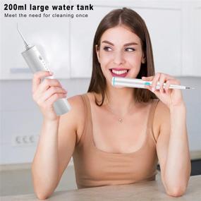 img 2 attached to Water Flosser Teeth Водонепроницаемая перезаряжаемая