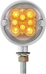 img 2 attached to Grand General 78552 Amber Double Faced 16 LED Light With Chrome Die Cast Housing And Clear Lens