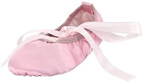 img 1 attached to Comfortable & Durable MSMAX Girls Ballet Slipper Toddler Girls' Shoes for Dance and Play
