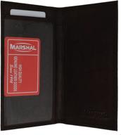 men's leather checkbook cover: high marshal wallet accessory for card cases and money organizers logo