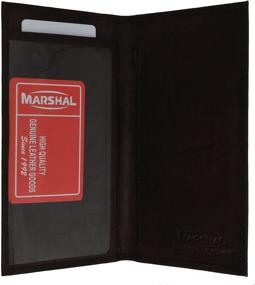 img 2 attached to Men's Leather Checkbook Cover: High Marshal Wallet Accessory for Card Cases and Money Organizers