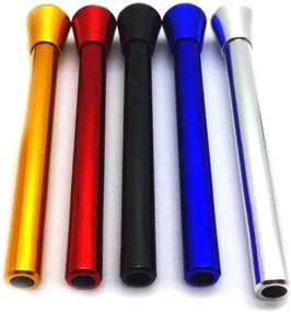 img 2 attached to 5 Pack of Long Premium Metal Nasal Snuff Straw Sniffer Tubes: Anodized Aluminum, Assorted Colors