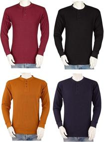 img 1 attached to 👕 Styllion Men's Henley Thermal Shirts: Top-quality Men's Clothing for Ultimate Comfort