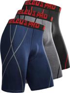 neleus men's 3 pack performance compression shorts - enhance your training with high-quality compression shorts logo