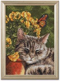 img 1 attached to 🛌 Bucilla AFTERNOON NAP Cross Stitch Kit: Create Calming Masterpieces"