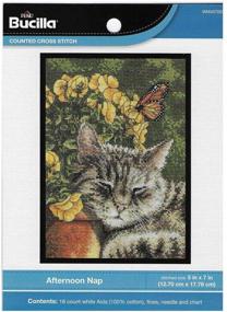 img 3 attached to 🛌 Bucilla AFTERNOON NAP Cross Stitch Kit: Create Calming Masterpieces"