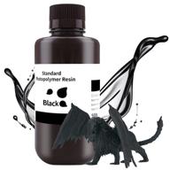 🖨️ elegoo 3d printer resin: fast uv curing standard photopolymer for dlp/lcd 3d printing - black (500g) logo