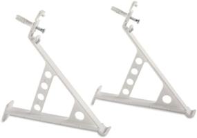 img 1 attached to 👠 Rubbermaid White Shoe Rack Brackets - Set of 2 | Direct Mount Closet System Hardware (FG3F58LWWHT)