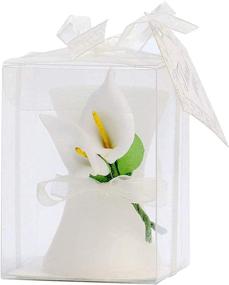 img 4 attached to 💐 Stunning 24 Pack Calla Lily Style Candle Favors: Perfect Wedding Party Gifts for Guests