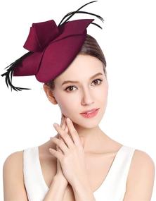 img 2 attached to 👒 Elegant Fascinator Pillbox Bowknot for Kentucky Women: Special Occasion Accessory