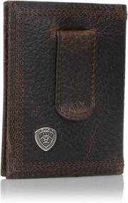 img 3 attached to 👛 Ariat Brown Rowdy Bi-fold Wallet