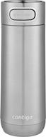 luxe autoseal travel mug by contigo, 16 oz. 🍵 stainless steel, spill-proof coffee mug with thermalock double-wall insulation, vacuum-insulated logo