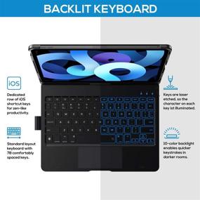 img 1 attached to ✨ TYPECASE Touch iPad Pro 11 Case 2020 - Keyboard with Touchpad, Magic Keyboard Style, Compatible with Apple Pencil, Trackpad &amp; Smart Backlit Keys, Black