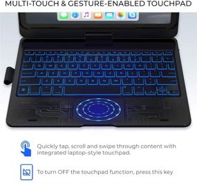 img 3 attached to Чехол TYPECASE Touch для iPad Pro 11 (2020) - клавиатура с тачпадом, в стиле Magic Keyboard, совместим с Apple Pencil, трекпадом и клавишами с подсветкой, черный