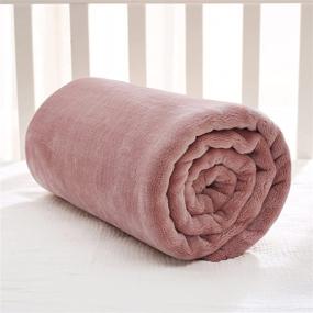 img 2 attached to 👶 Soft Lightweight Fleece Baby Blanket - Exclusivo Mezcla Throw for Boys, Girls, Toddler and Kids, Nursery Bedding, Crib, Security - Pink (40x50 inches)