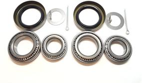 img 1 attached to 🔧 WPS 3500# Trailer Axle Bearing Kit (Set of 2) | High-Quality L68149 L44649 Bearings | Durable Grease Seal | For 10-19 I.D. 1.719'' #84 Spindle