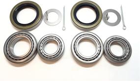 img 2 attached to 🔧 WPS 3500# Trailer Axle Bearing Kit (Set of 2) | High-Quality L68149 L44649 Bearings | Durable Grease Seal | For 10-19 I.D. 1.719'' #84 Spindle