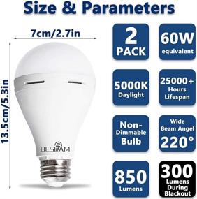 img 3 attached to 🔦 BESLAM Rechargeable Emergency Daylight Equivalent