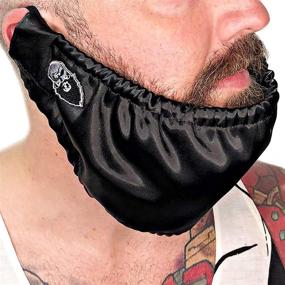 img 1 attached to 🧔 Beard Bandana - The Ultimate Made In USA Bedtime Bib for Men - Adjustable Facial Hair Apron Guard Bonnet Rag - Beard Gains (Featuring Short String Over Ear)