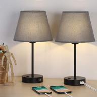 bedside table lamps with dual usb charging ports logo