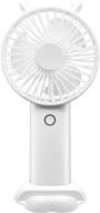 5000mah usb rechargeable handheld fan by saytay - portable personal fan with 7-24 hours work time, 5 speeds, ultra quiet operation, phone holder - ideal for office, bedroom, outdoor use (white) logo