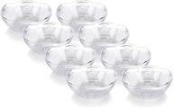 🍲 pack of 8 decorative plastic crystal-cut bowls, 5-inch top diameter logo