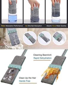 img 3 attached to 🧹 AYOTEE Microfiber Mop for Floor Cleaning- Self Wringing Hand Free Floor Mop with 3 Washable Mop Pads, Dust Mop with 30pcs Floor Cleaning Slices, Wet and Dry for Hardwood Floors and Windows…