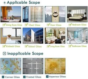 img 1 attached to 🪟 Transform Your Space with Cumyton Self-Adhesive Window Film Door Sticker Glass Film 17.7 by 78.7 in