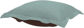 img 1 attached to Howard Elliott Puff Ottoman Cushion With Cover, Sterling Breeze: Enhancing Style and Comfort