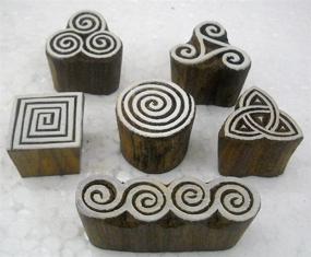 img 2 attached to 🔲 Wholesale Elegant Wooden Block Stamps: Perfect for Tattoo & Indian Textile Printing